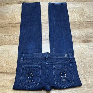 7 For All Mankind Straight Leg Denmark Ring Pocket Jeans, Sz 26